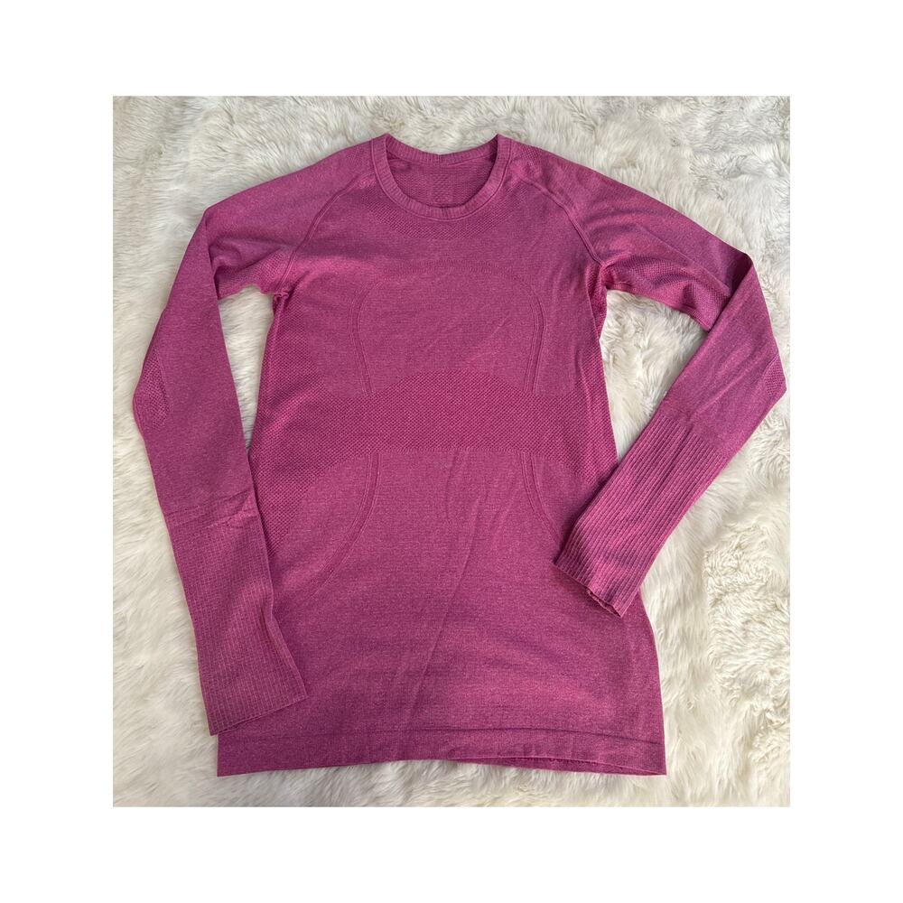 Lululemon Swiftly Tech Long Sleeve Heathered Paris Perfection Size 6